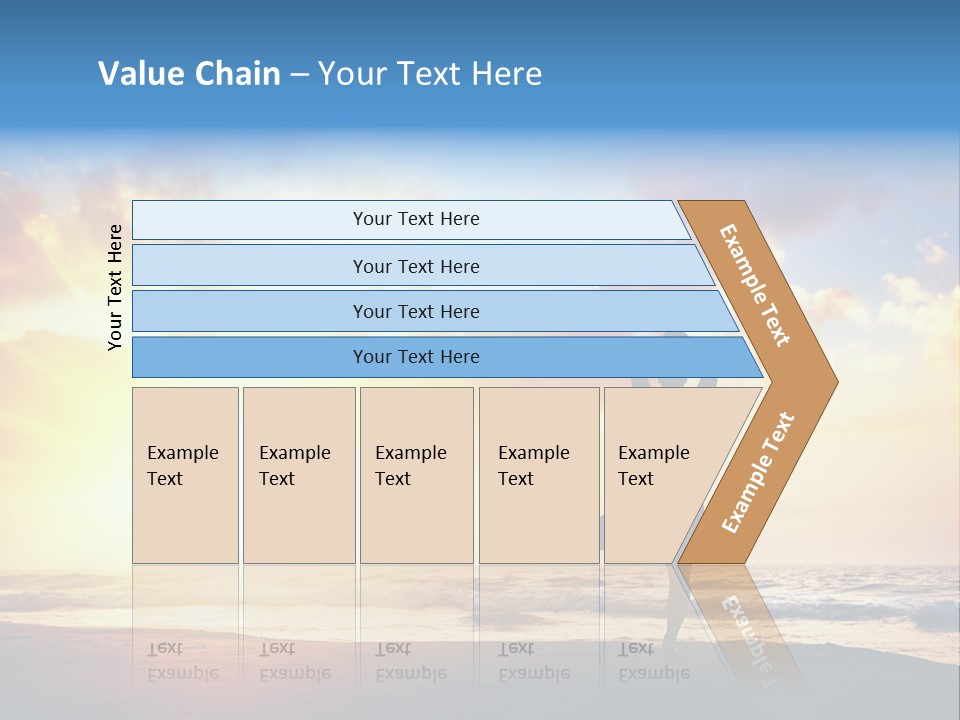 A Woman Doing Yoga On The Beach At Sunset PowerPoint Template