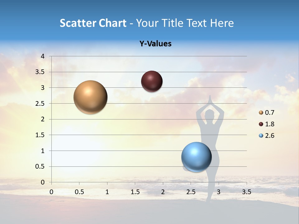 A Woman Doing Yoga On The Beach At Sunset PowerPoint Template