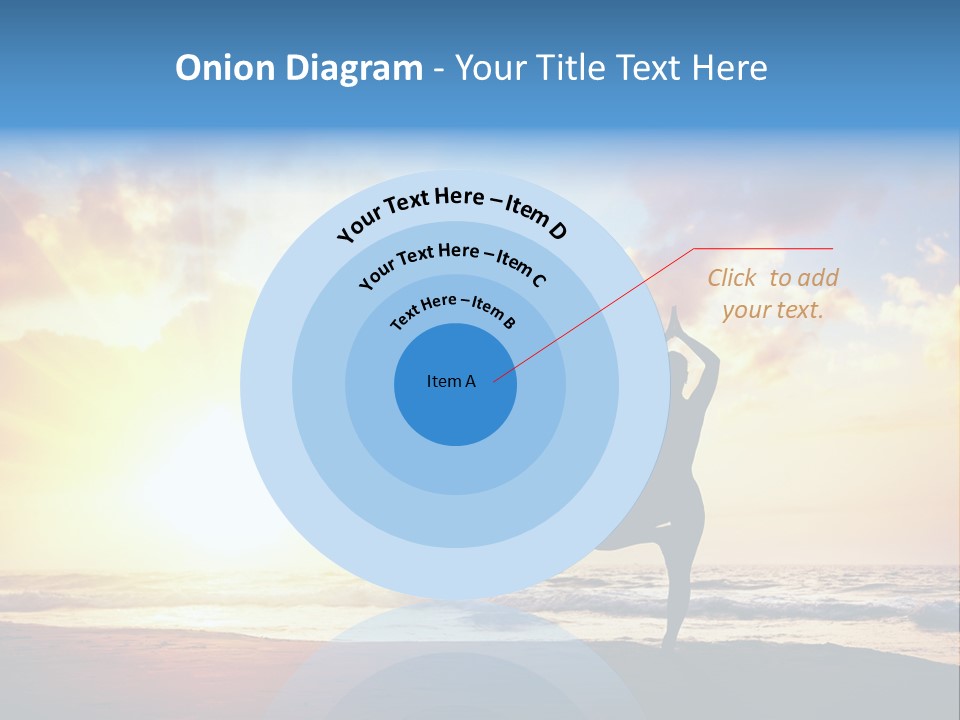 A Woman Doing Yoga On The Beach At Sunset PowerPoint Template