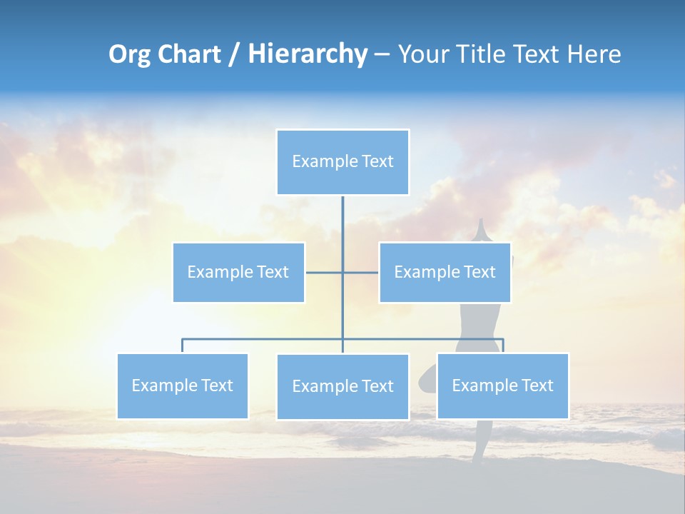 A Woman Doing Yoga On The Beach At Sunset PowerPoint Template