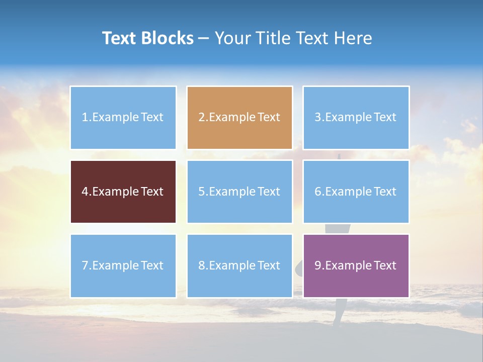 A Woman Doing Yoga On The Beach At Sunset PowerPoint Template