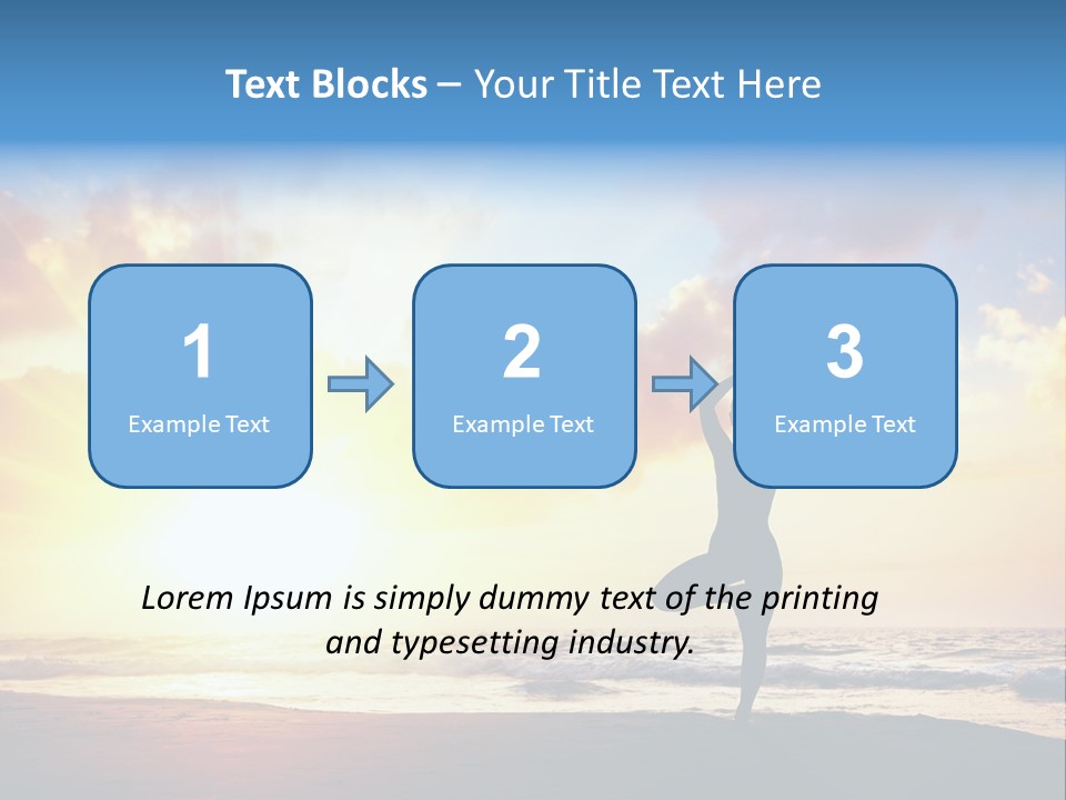 A Woman Doing Yoga On The Beach At Sunset PowerPoint Template