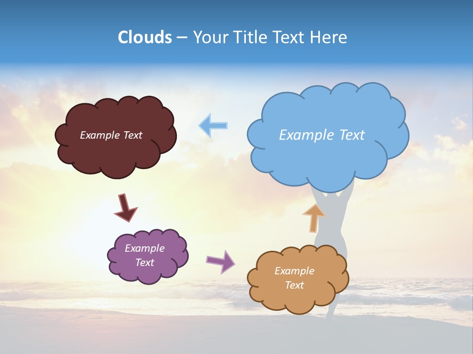 A Woman Doing Yoga On The Beach At Sunset PowerPoint Template