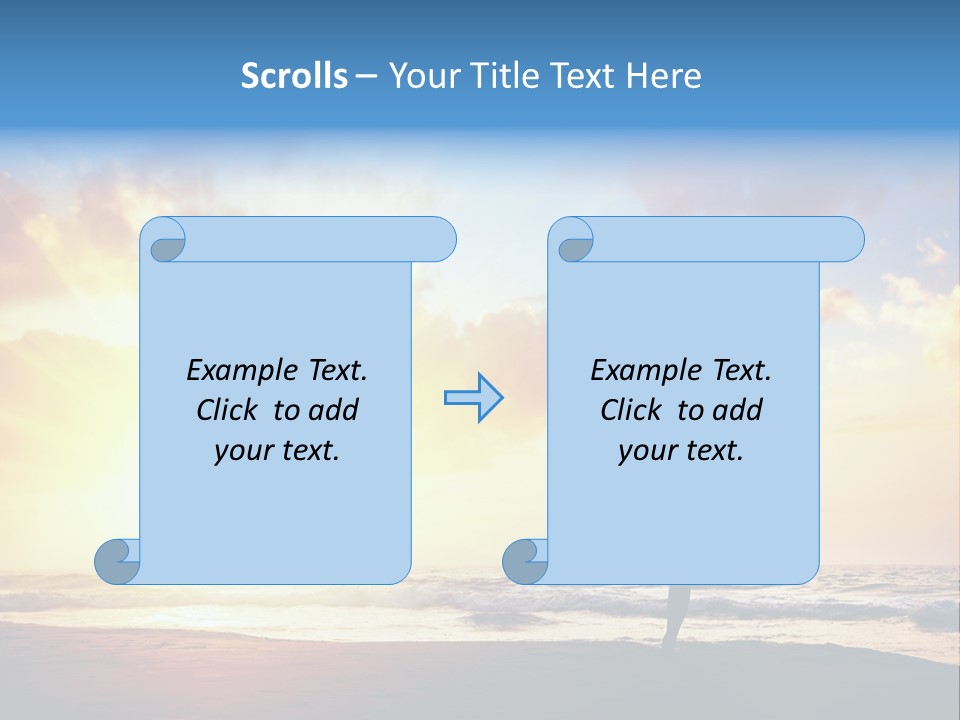 A Woman Doing Yoga On The Beach At Sunset PowerPoint Template