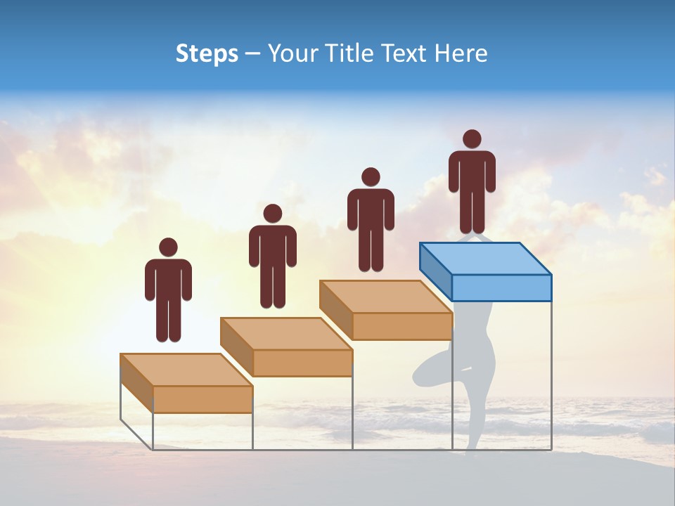 A Woman Doing Yoga On The Beach At Sunset PowerPoint Template