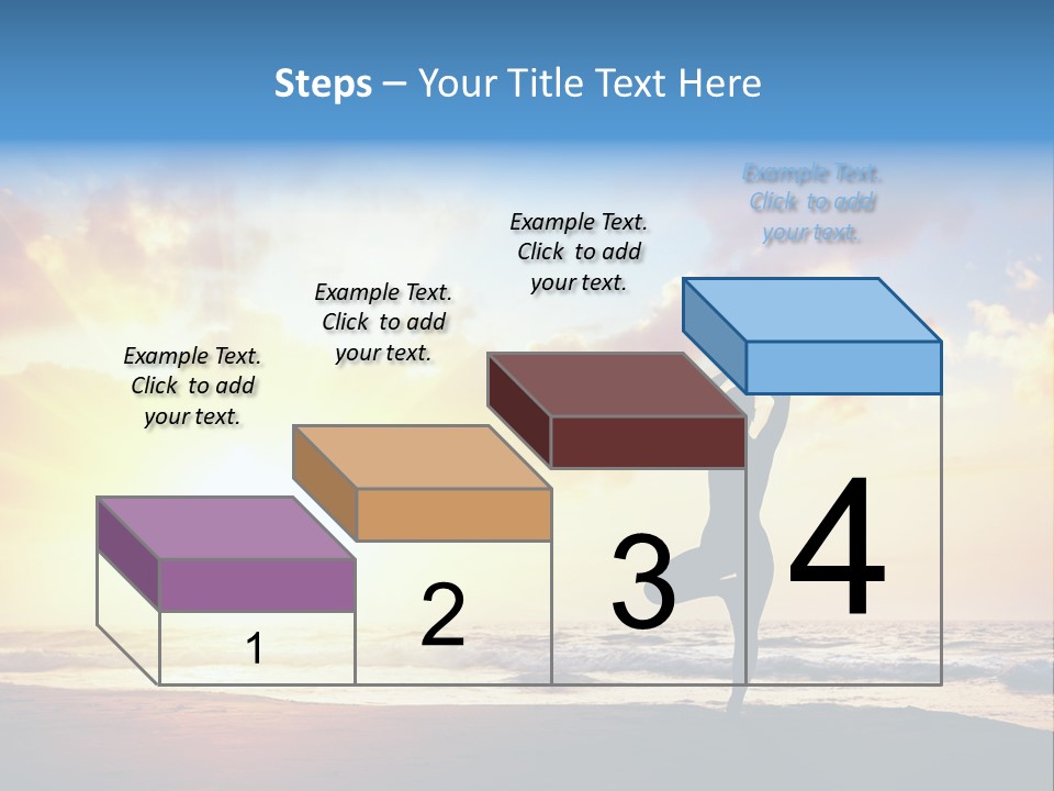 A Woman Doing Yoga On The Beach At Sunset PowerPoint Template