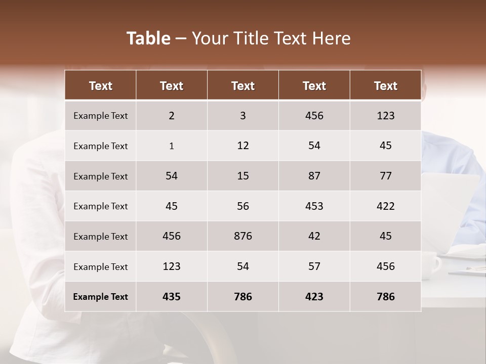 Person Mood Desk PowerPoint Template
