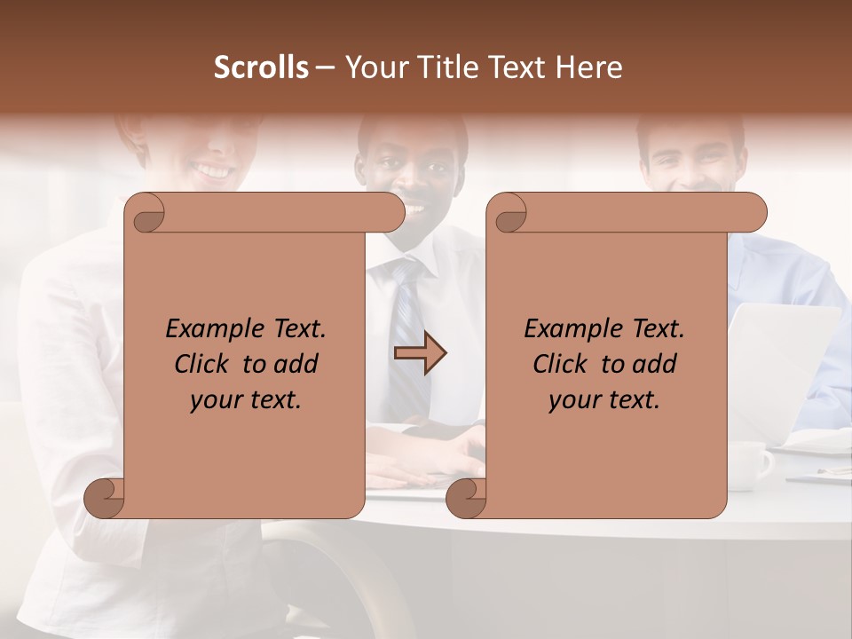 Person Mood Desk PowerPoint Template