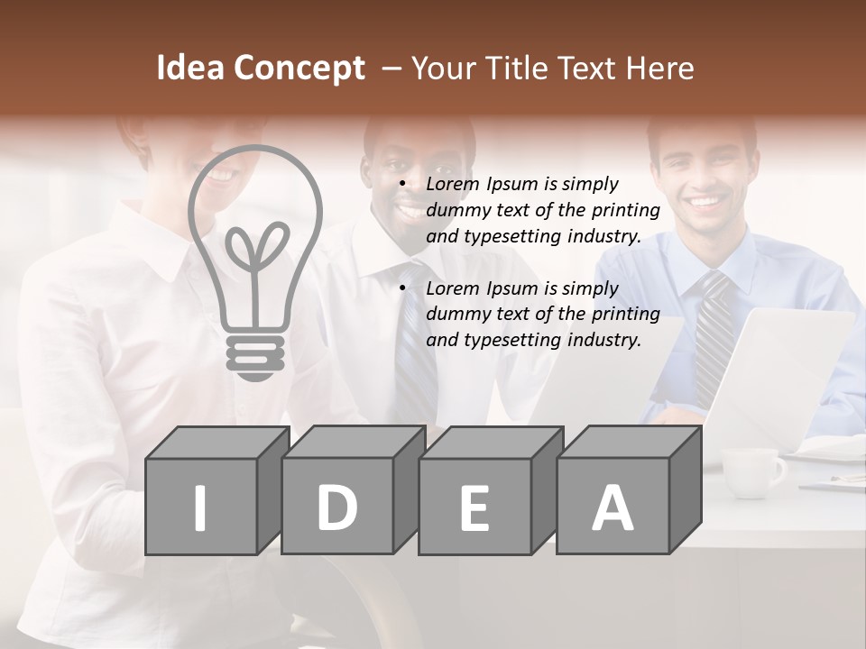 Person Mood Desk PowerPoint Template