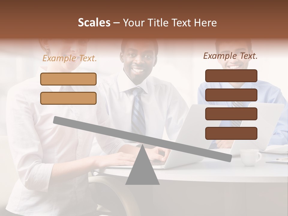 Person Mood Desk PowerPoint Template
