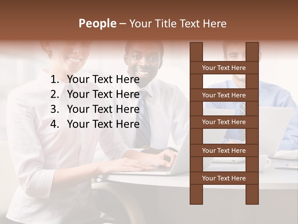Person Mood Desk PowerPoint Template