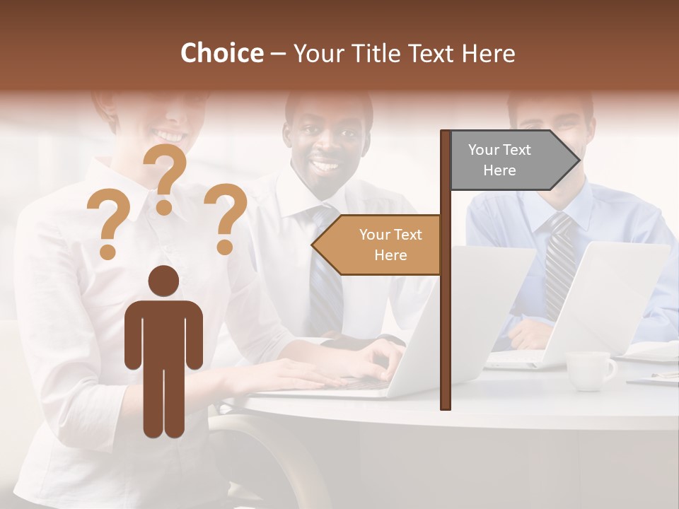 Person Mood Desk PowerPoint Template
