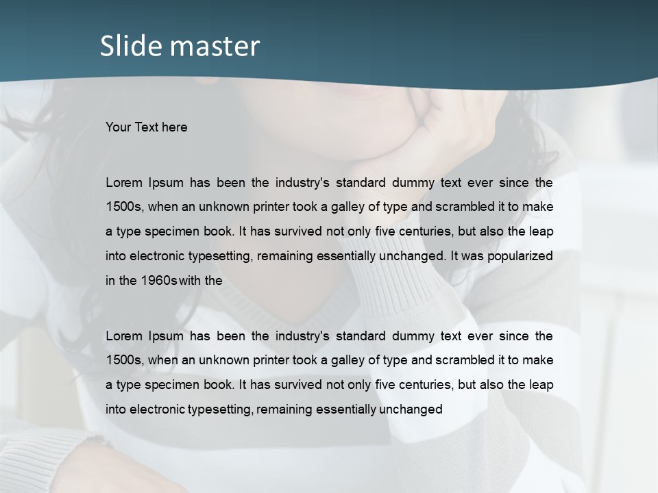 Person Mood Desk PowerPoint Template