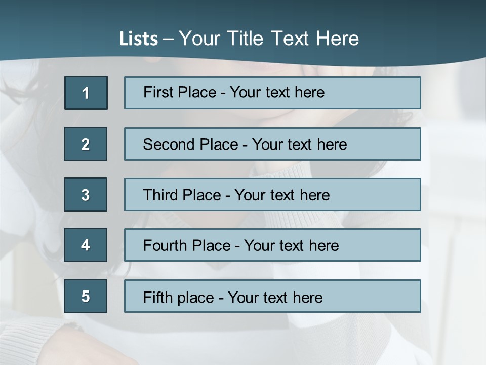 Person Mood Desk PowerPoint Template