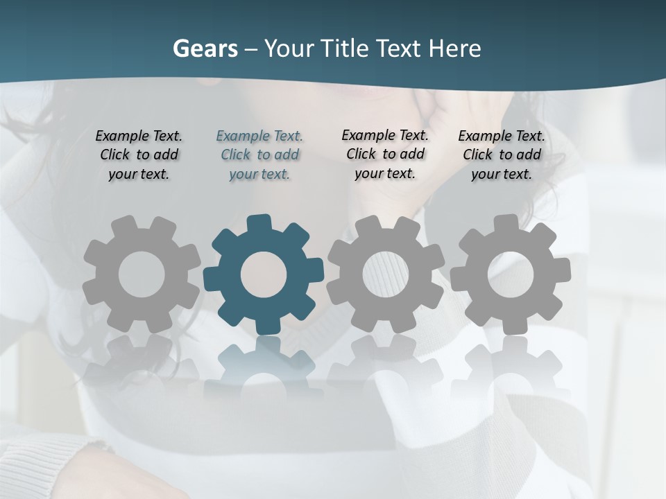 Person Mood Desk PowerPoint Template