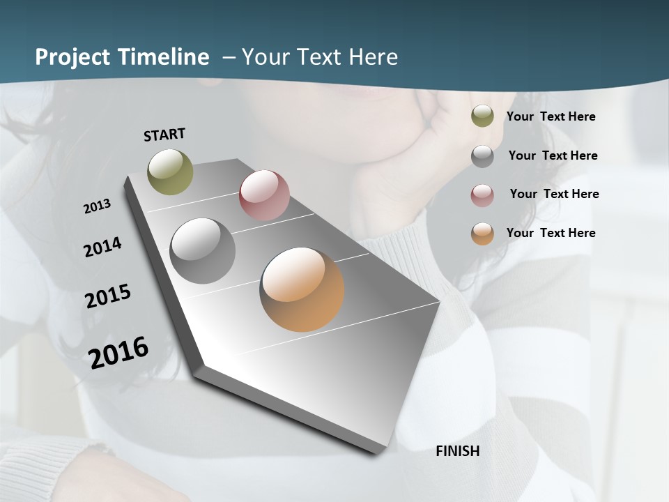 Person Mood Desk PowerPoint Template