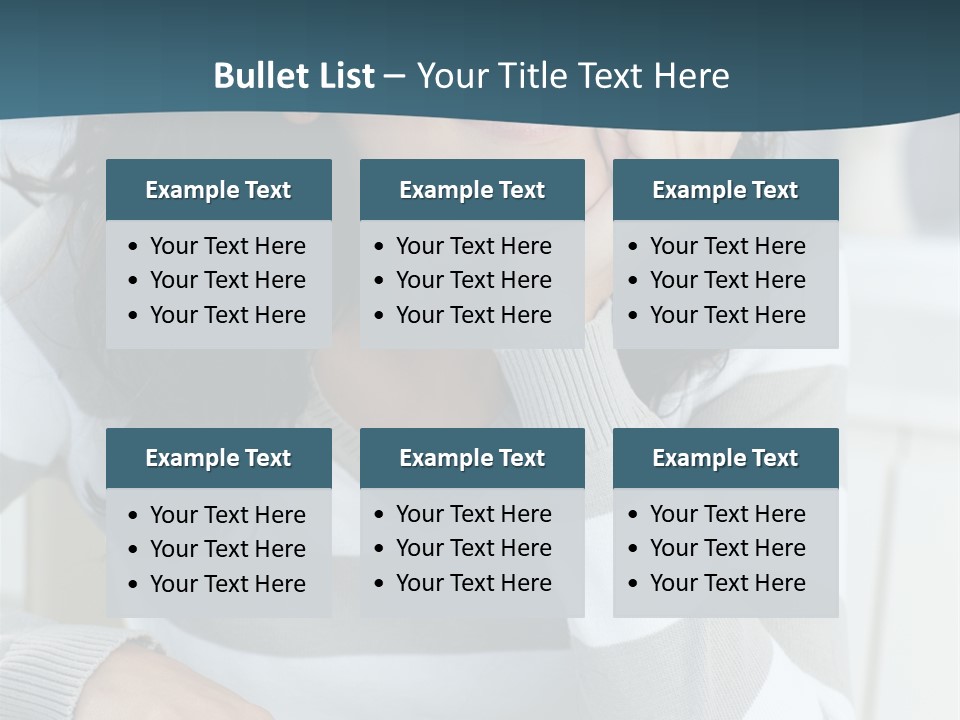 Person Mood Desk PowerPoint Template