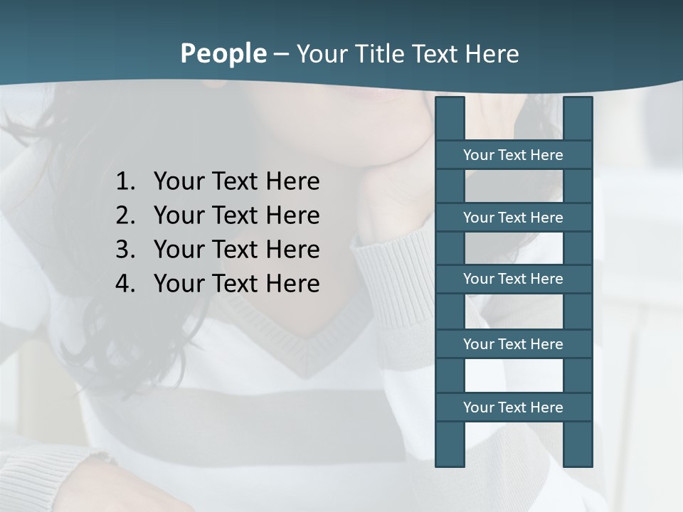 Person Mood Desk PowerPoint Template