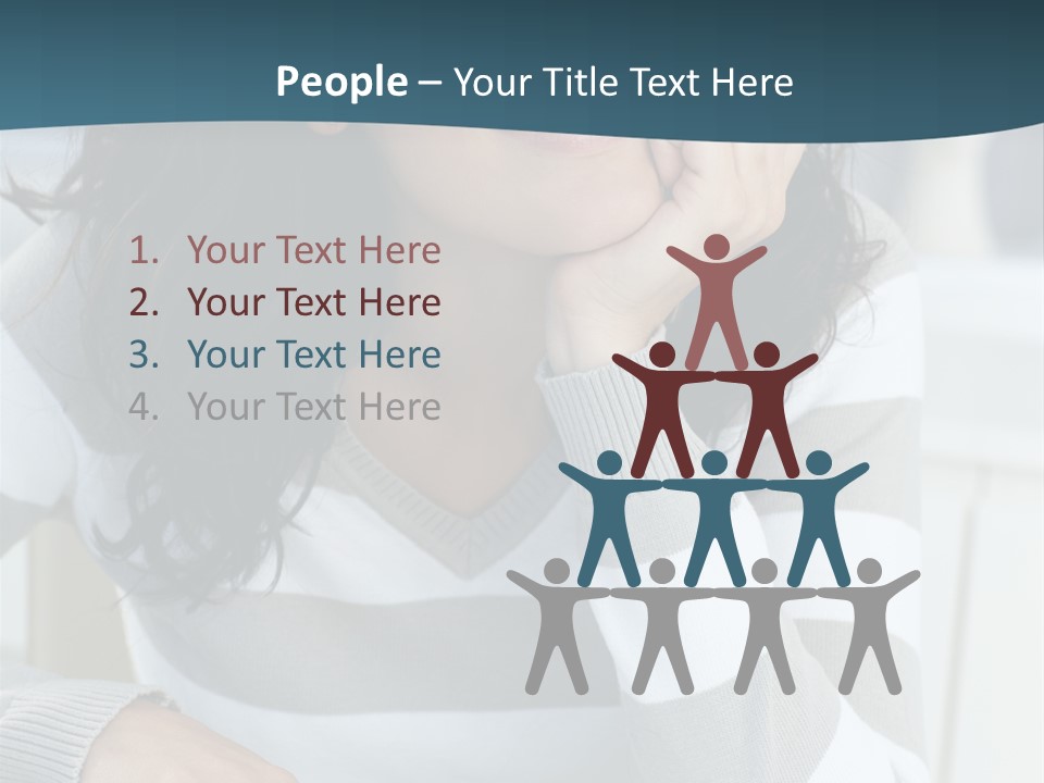 Person Mood Desk PowerPoint Template