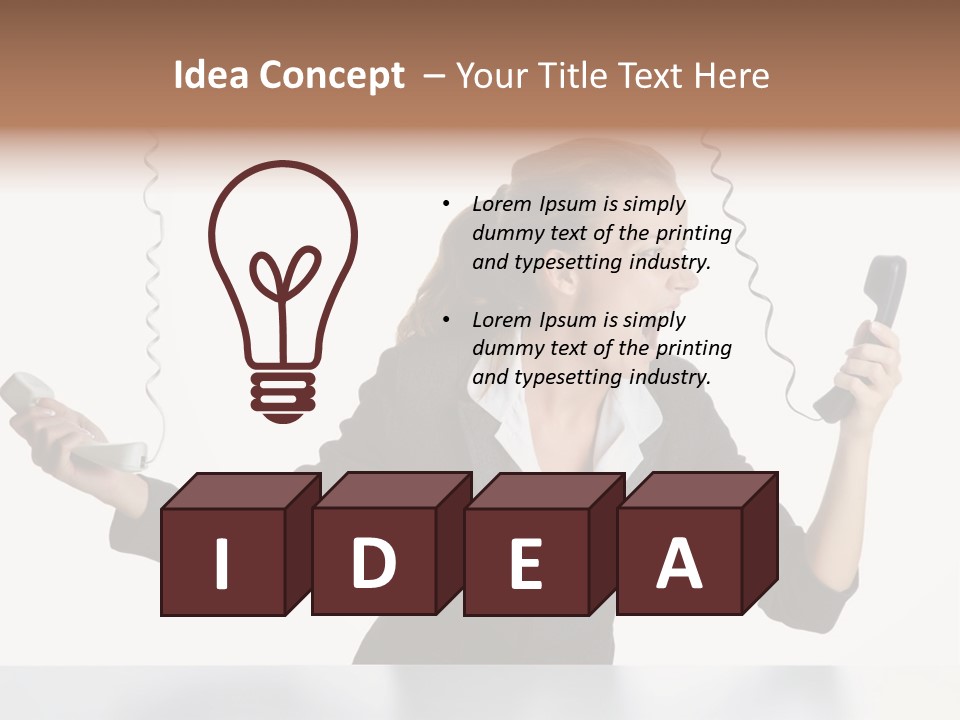 Face Service Headset PowerPoint Template