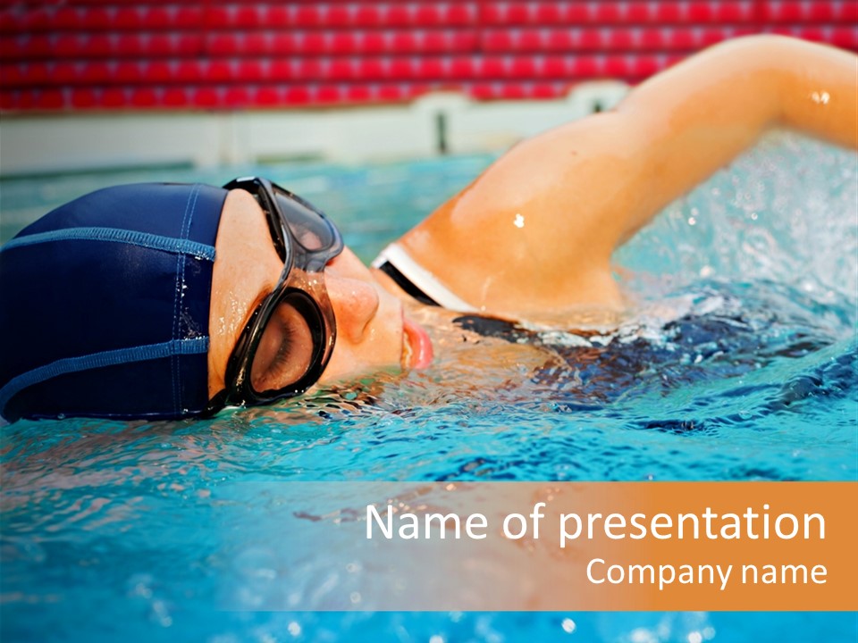 Pool Splashing Glasses PowerPoint Template