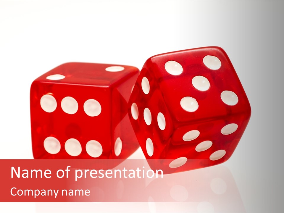 Spinning Die Red PowerPoint Template