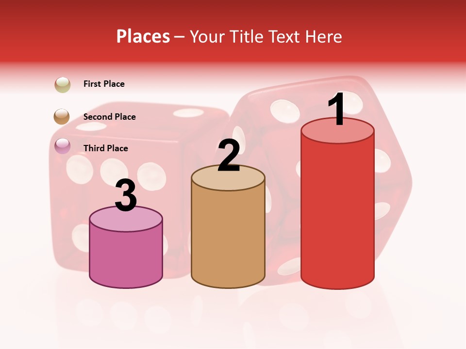 Spinning Die Red PowerPoint Template