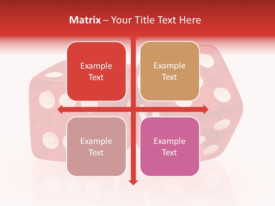 Spinning Die Red PowerPoint Template