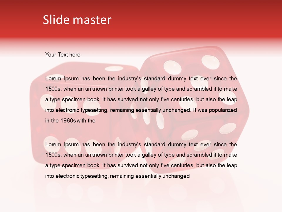 Spinning Die Red PowerPoint Template