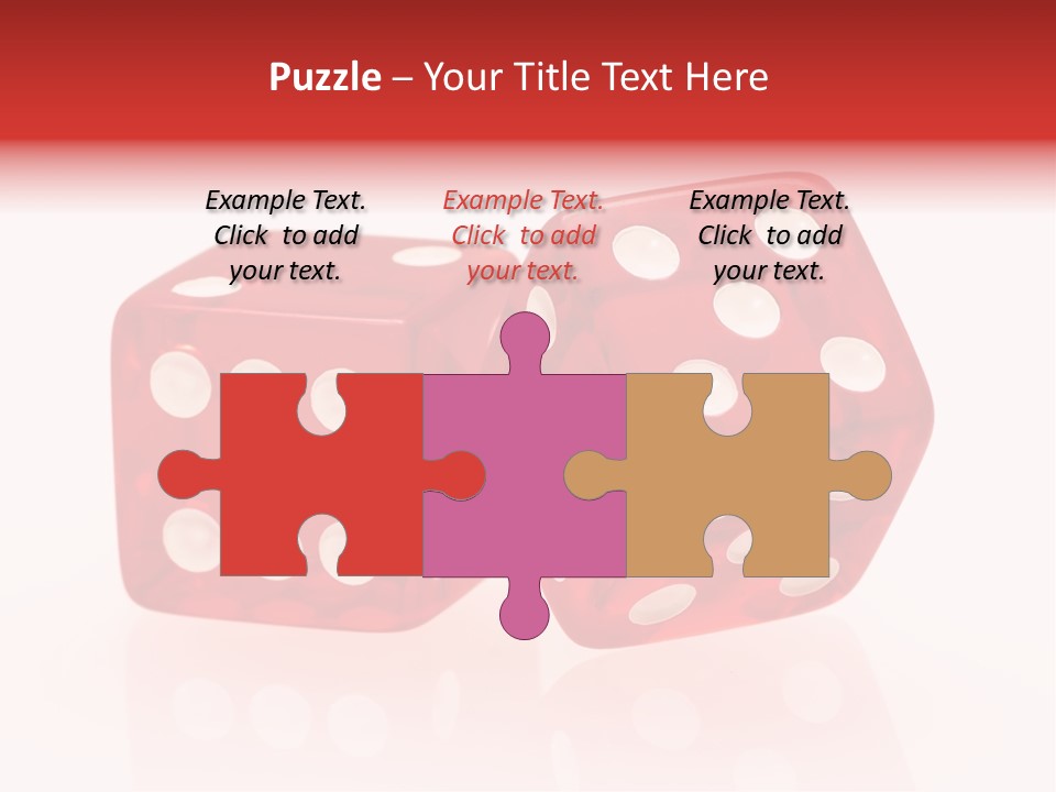 Spinning Die Red PowerPoint Template
