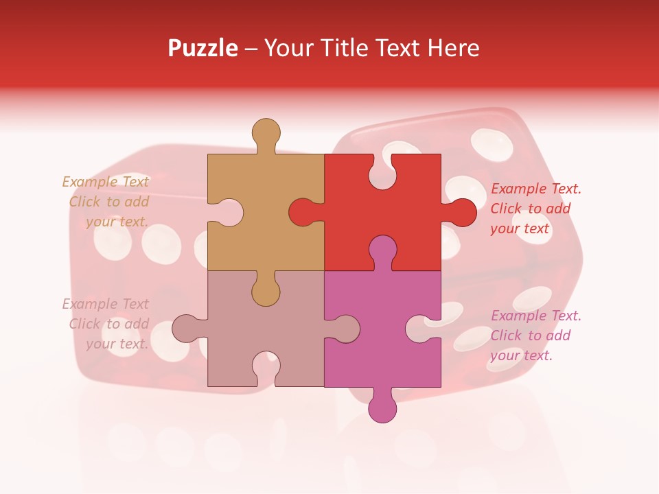 Spinning Die Red PowerPoint Template