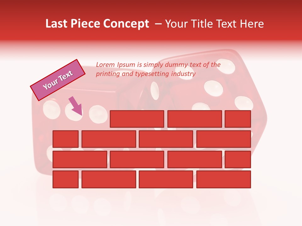 Spinning Die Red PowerPoint Template