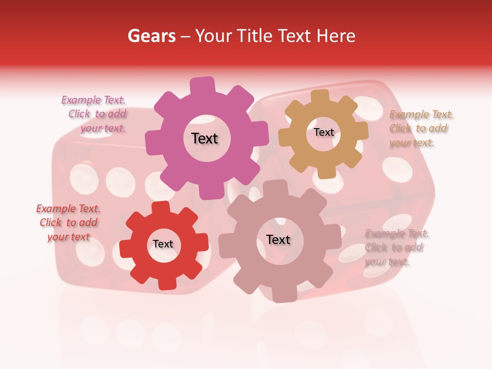 Spinning Die Red PowerPoint Template