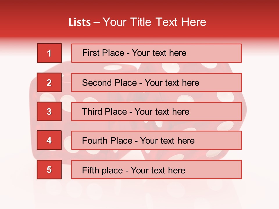 Spinning Die Red PowerPoint Template