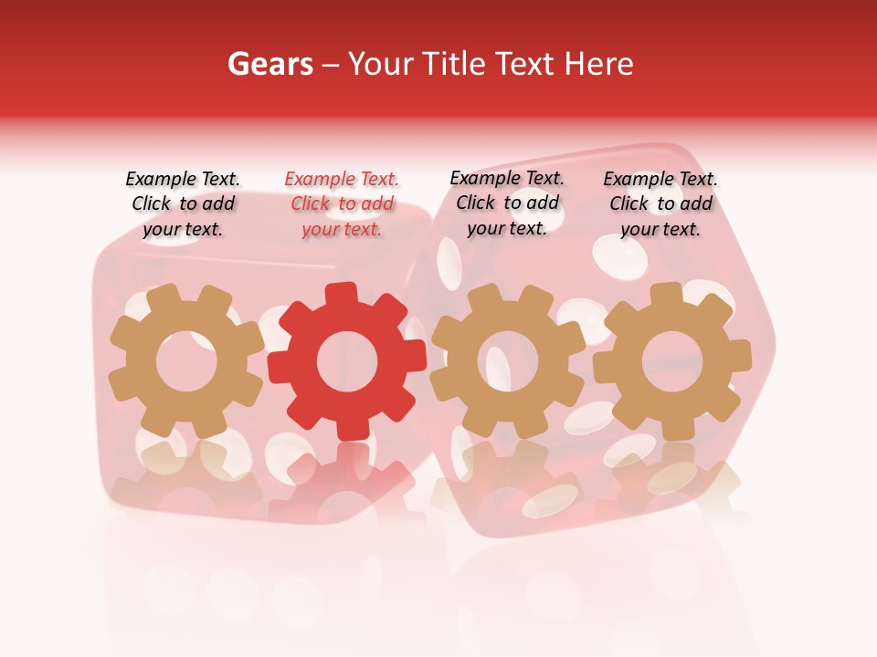 Spinning Die Red PowerPoint Template