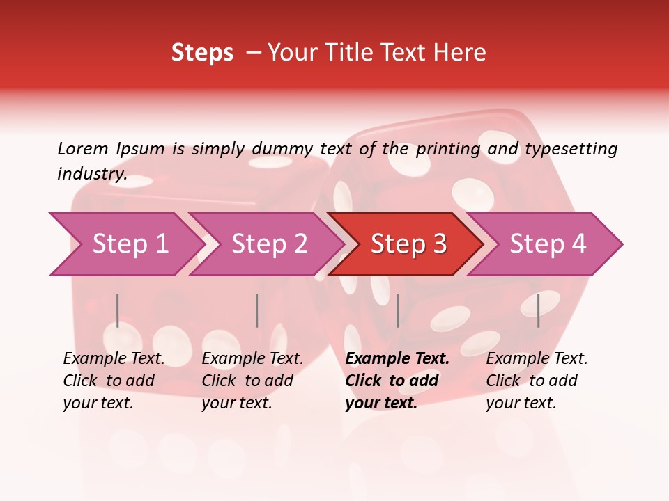 Spinning Die Red PowerPoint Template