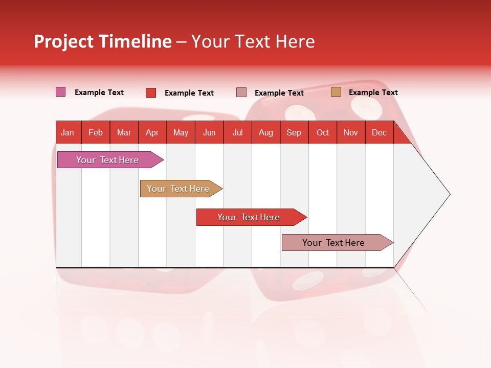 Spinning Die Red PowerPoint Template