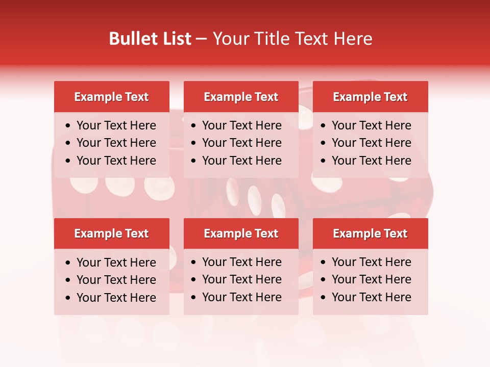 Spinning Die Red PowerPoint Template