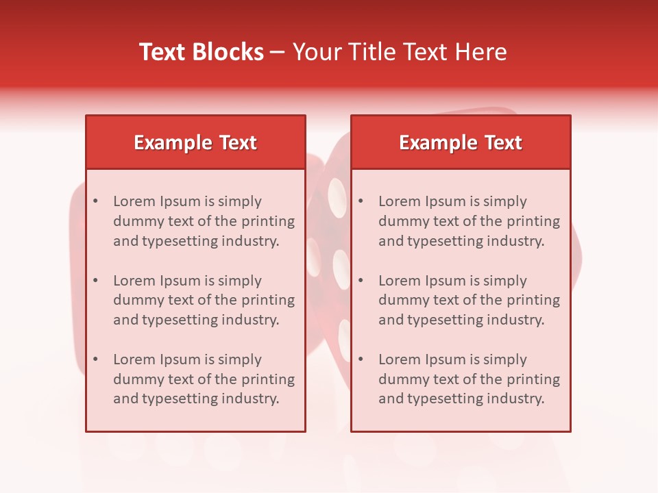 Spinning Die Red PowerPoint Template
