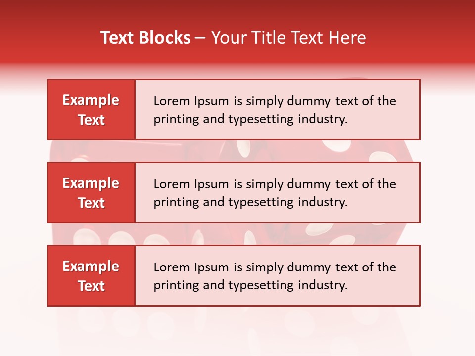 Spinning Die Red PowerPoint Template
