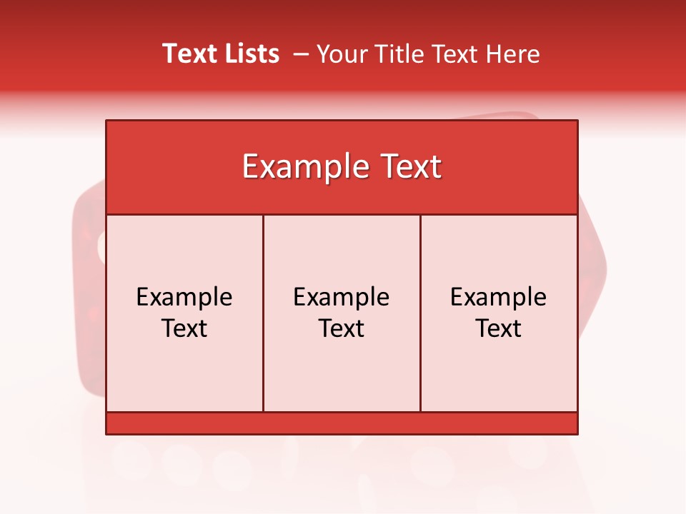 Spinning Die Red PowerPoint Template