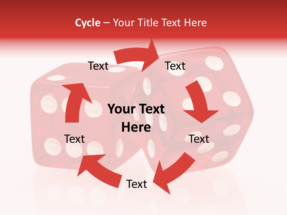 Spinning Die Red PowerPoint Template