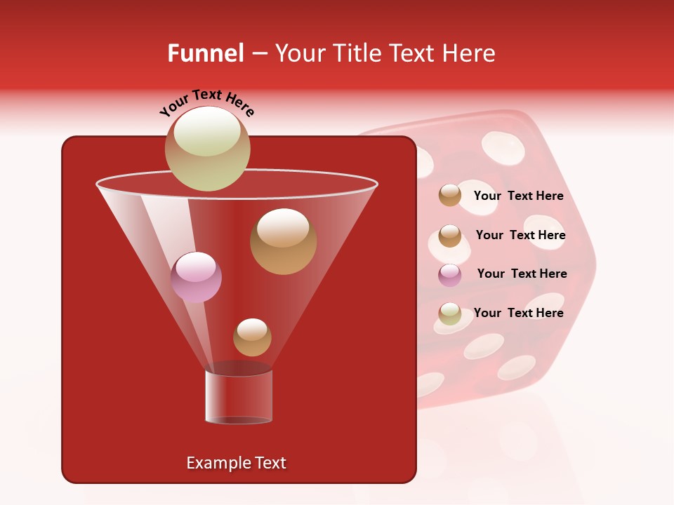 Spinning Die Red PowerPoint Template