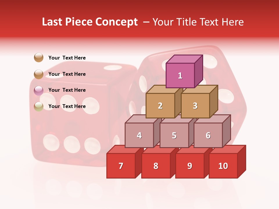 Spinning Die Red PowerPoint Template