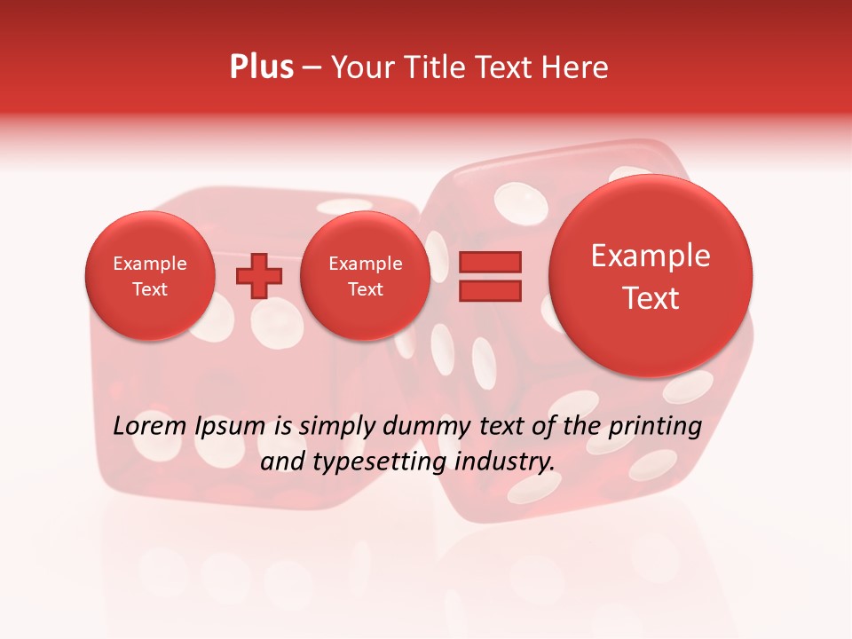 Spinning Die Red PowerPoint Template