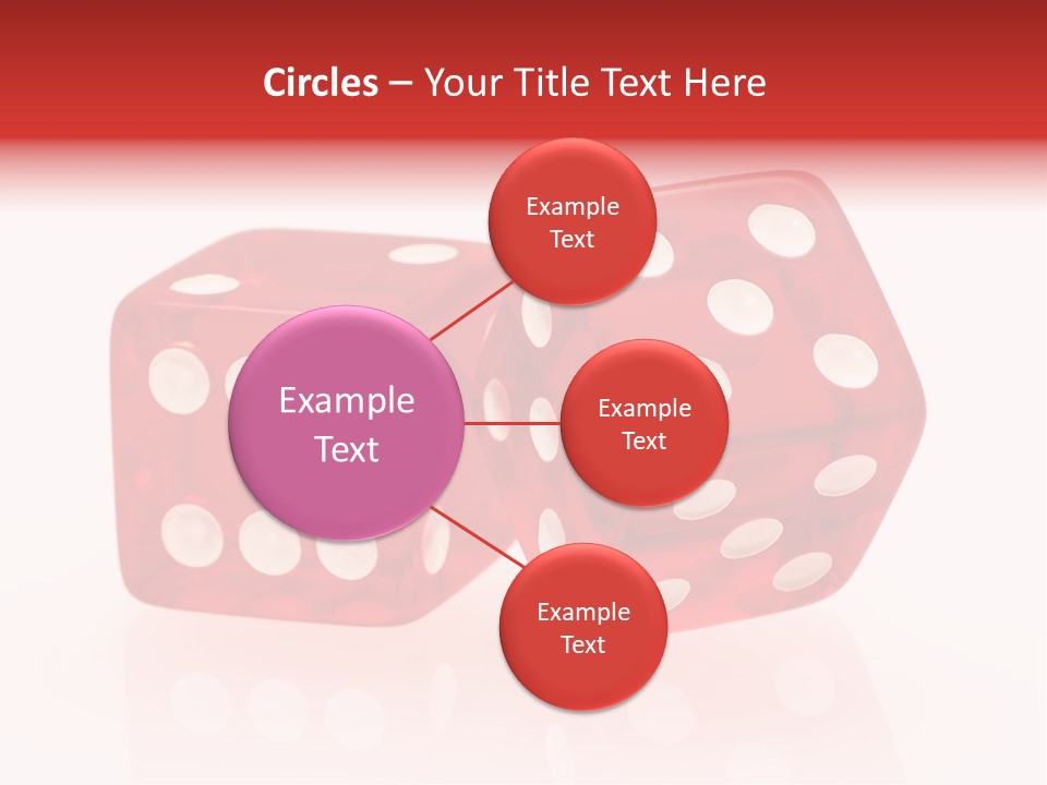 Spinning Die Red PowerPoint Template