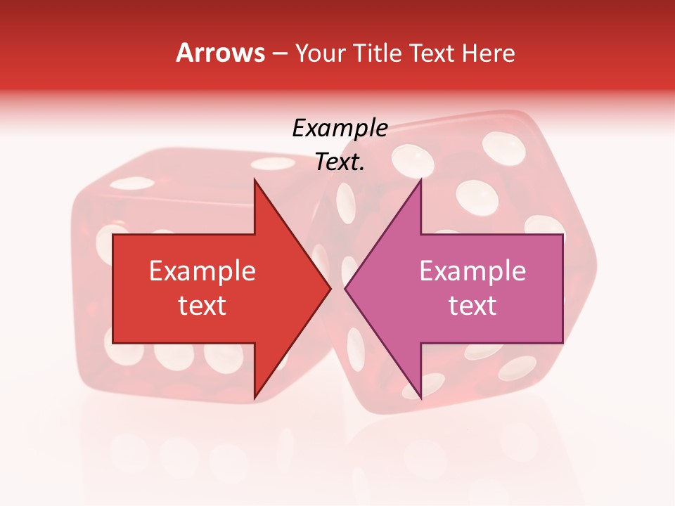Spinning Die Red PowerPoint Template