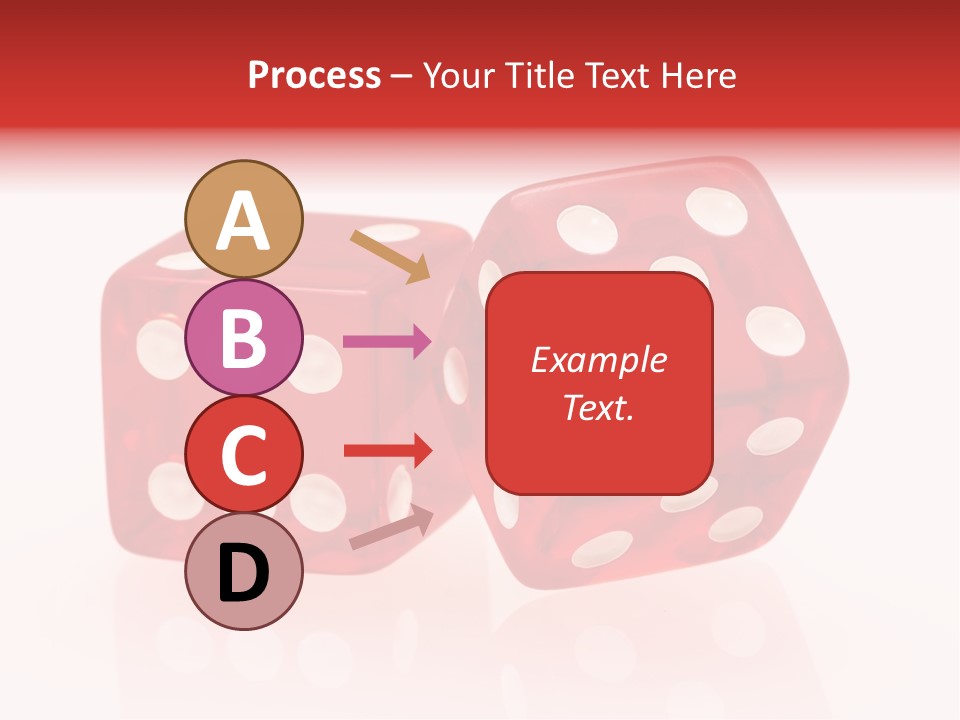Spinning Die Red PowerPoint Template