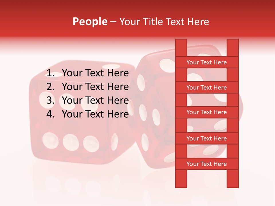 Spinning Die Red PowerPoint Template