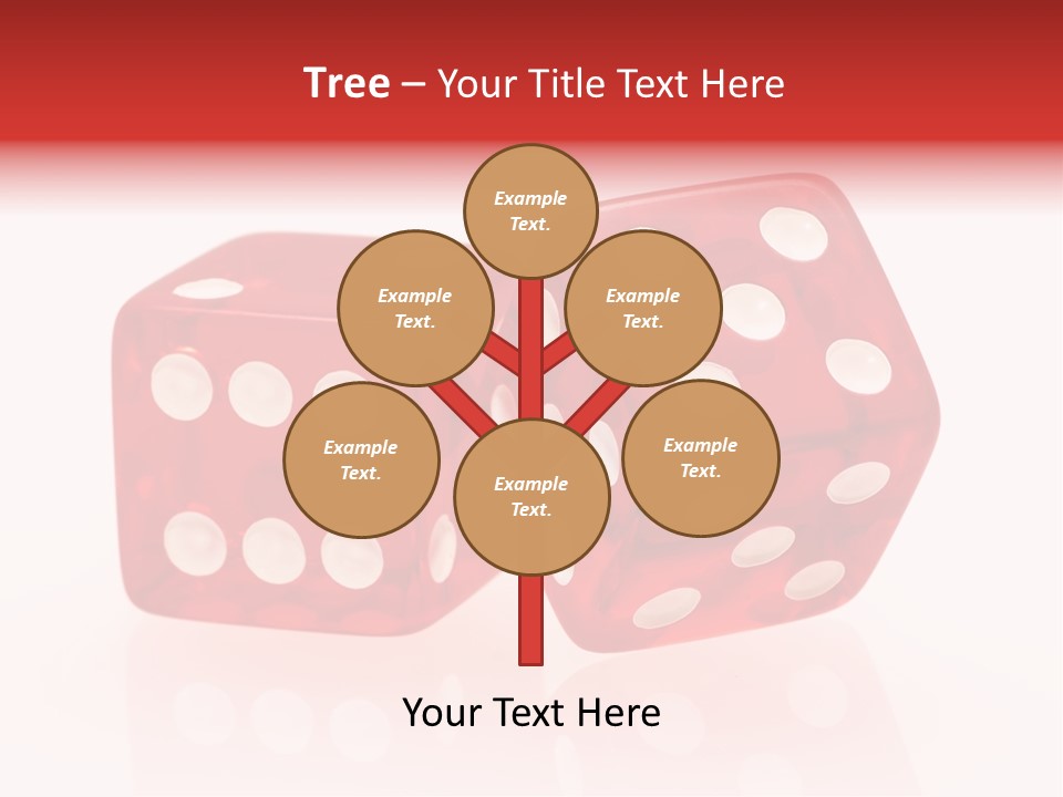 Spinning Die Red PowerPoint Template